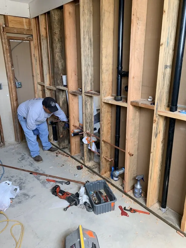 Commercial rough-in plumbing for Water Heater Replacement in Goshen Crossing